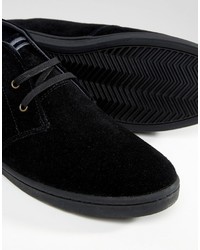 Мужские черные замшевые кеды от Fred Perry