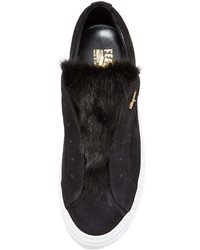 Женские черные замшевые кеды от Salvatore Ferragamo