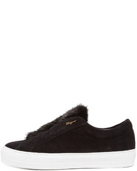 Женские черные замшевые кеды от Salvatore Ferragamo