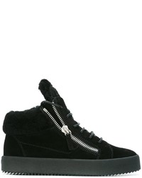 Женские черные замшевые кеды от Giuseppe Zanotti Design