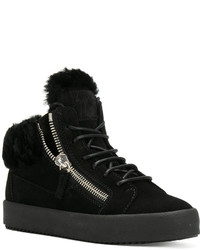 Женские черные замшевые кеды от Giuseppe Zanotti Design