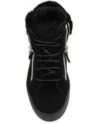 Женские черные замшевые кеды от Giuseppe Zanotti Design