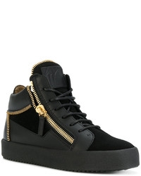 Женские черные замшевые кеды от Giuseppe Zanotti Design