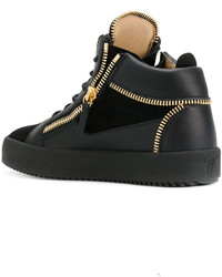 Женские черные замшевые кеды от Giuseppe Zanotti Design
