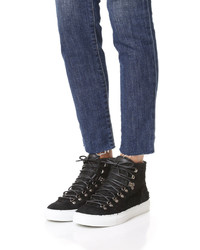 Женские черные замшевые кеды от Diemme