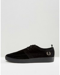 Мужские черные замшевые кеды от Fred Perry