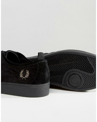 Мужские черные замшевые кеды от Fred Perry