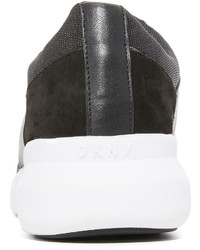 Женские черные замшевые кеды от DKNY