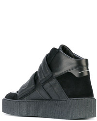 Женские черные замшевые кеды от MM6 MAISON MARGIELA