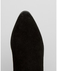Женские черные замшевые ковбойские сапоги от Asos
