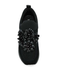 Черные замшевые кроссовки на танкетке от Liu Jo