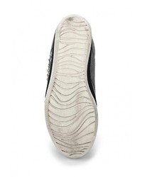 Черные замшевые кроссовки на танкетке от Burlesque