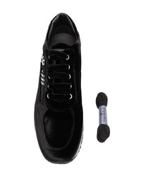 Черные замшевые кроссовки на танкетке от Hogan