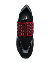 Черные замшевые кроссовки на танкетке от Loriblu