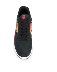 Мужские черные замшевые кроссовки с принтом от Bally