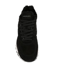 Мужские черные замшевые кроссовки от Premiata