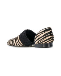 Женские черные замшевые лоферы с принтом от Loewe