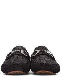 Мужские черные замшевые лоферы от Jimmy Choo