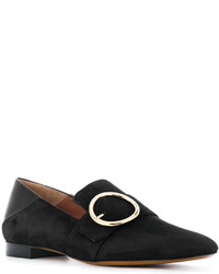 Женские черные замшевые лоферы от Bally