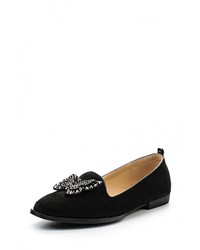 Женские черные замшевые лоферы от Catisa