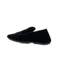 Мужские черные замшевые лоферы от Emporio Armani