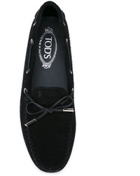 Женские черные замшевые лоферы от Tod's