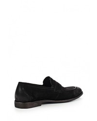 Мужские черные замшевые лоферы от Guido Grozzi