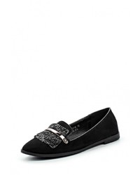 Женские черные замшевые лоферы от Ideal