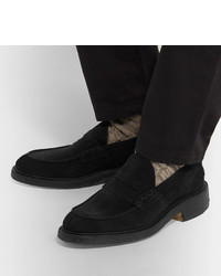 Мужские черные замшевые лоферы от Tricker's