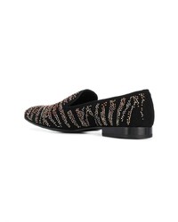 Мужские черные замшевые лоферы от Roberto Cavalli