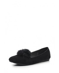 Женские черные замшевые лоферы от Queen Vivi