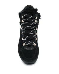 Женские черные замшевые массивные ботинки на шнуровке от Isabel Marant