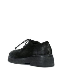 Черные замшевые массивные туфли дерби от Marsèll