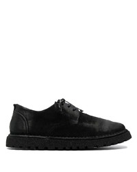 Черные замшевые массивные туфли дерби от Marsèll