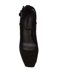 Черные замшевые массивные туфли от Alexander Wang