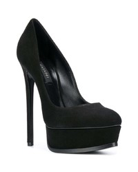 Черные замшевые массивные туфли от Casadei