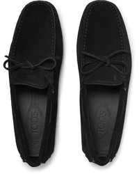 Мужские черные замшевые мокасины от Tod's