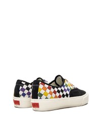 Мужские черные замшевые низкие кеды в клетку от Vans