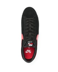 Мужские черные замшевые низкие кеды с принтом от Nike