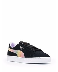 Мужские черные замшевые низкие кеды с принтом от Puma