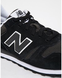 Мужские черные замшевые низкие кеды от New Balance