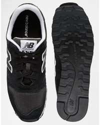 Мужские черные замшевые низкие кеды от New Balance