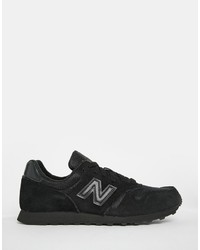 Мужские черные замшевые низкие кеды от New Balance