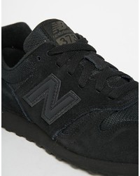 Мужские черные замшевые низкие кеды от New Balance