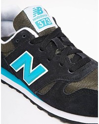 Мужские черные замшевые низкие кеды от New Balance