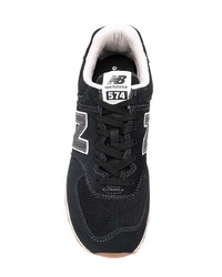 Мужские черные замшевые низкие кеды от New Balance