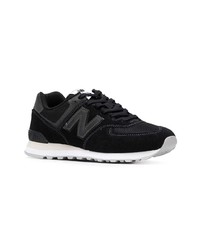 Мужские черные замшевые низкие кеды от New Balance