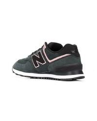 Женские черные замшевые низкие кеды от New Balance
