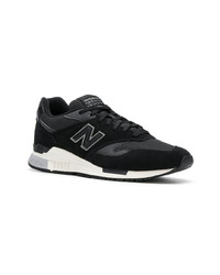 Мужские черные замшевые низкие кеды от New Balance