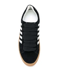 Женские черные замшевые низкие кеды от Dsquared2